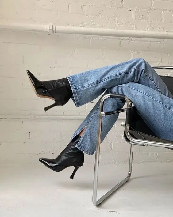 lady in jeans and black boots